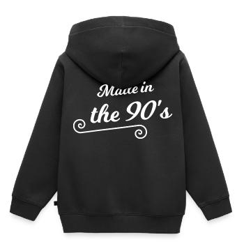 Les années quatre-vingt-dix - Sweat Premium à capuche enfant bio - noir - Dos - AI Model Kid Male (0cm)