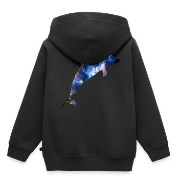 Espace Delfin - Sweat Premium à capuche enfant bio - noir - Dos - AI Model Kid Male (0cm)