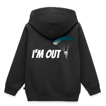 parachute - Sweat Premium à capuche enfant bio - noir - Dos - AI Model Kid Male (0cm)