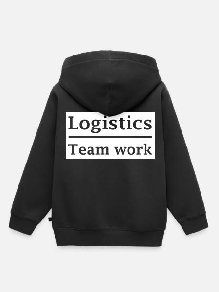 Die Logistik Teamarbeit - Kinder Premium Organic Hoodie - Schwarz