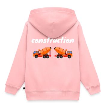 travailleur de la construction - Sweat Premium à capuche enfant bio - rose - Dos - AI Model Kid Female (0cm)