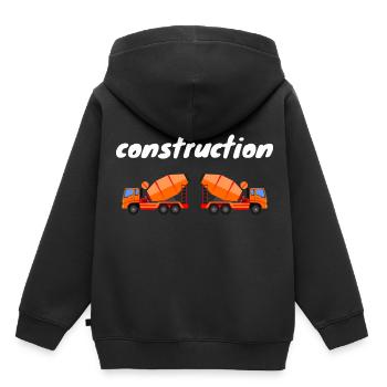 Bauarbeiter - Kinder Premium Organic Hoodie - Schwarz - Hinten - AI Model Kid Male (0cm)