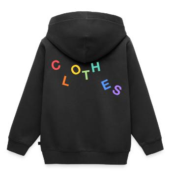 Kleider Buchstabensalat - Kinder Premium Organic Hoodie - Schwarz - Hinten - AI Model Kid Male (0cm)
