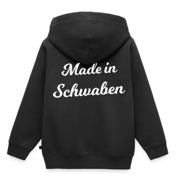Fabriqué en Souabe - Sweat Premium à capuche enfant bio - noir - Dos - AI Model Kid Male (0cm)