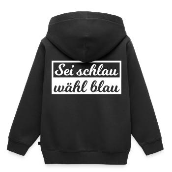 Blaues Deutschland - Kinder Premium Organic Hoodie - Schwarz - Hinten - AI Model Kid Male (0cm)