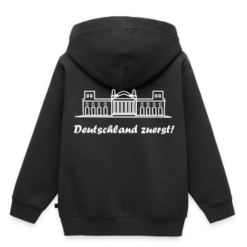 Le bon choix - Sweat Premium à capuche enfant bio - noir - Dos - AI Model Kid Male (0cm)
