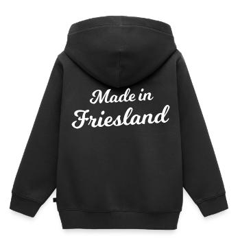 Né en Frise - Sweat Premium à capuche enfant bio - noir - Dos - AI Model Kid Male (0cm)