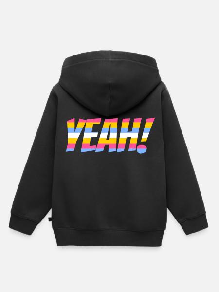 YEAH! - Kinder Premium Organic Hoodie - Schwarz