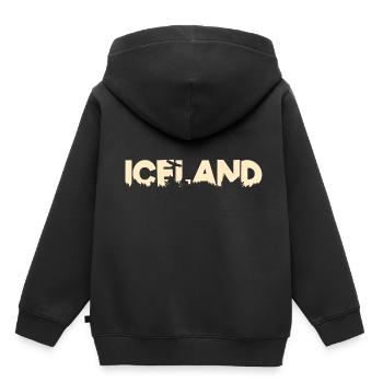 Islande - Sweat Premium à capuche enfant bio - noir - Dos - AI Model Kid Male (0cm)