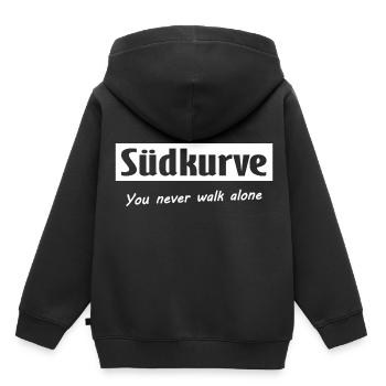 Fans de la Südkurve - Sweat Premium à capuche enfant bio - noir - Dos - AI Model Kid Male (0cm)