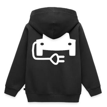 Die elektrischen Fahrzeuge - Kinder Premium Organic Hoodie - Schwarz - Hinten - AI Model Kid Male (0cm)