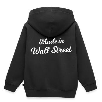 La richesse à Wall Street - Sweat Premium à capuche enfant bio - noir - Dos - AI Model Kid Male (0cm)