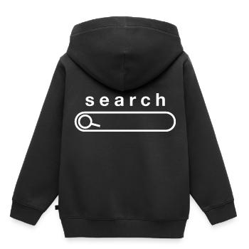 Suche mich! - Kinder Premium Organic Hoodie - Schwarz - Hinten - AI Model Kid Male (0cm)