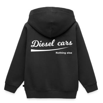 Les voitures diesel - Sweat Premium à capuche enfant bio - noir - Dos - AI Model Kid Male (0cm)