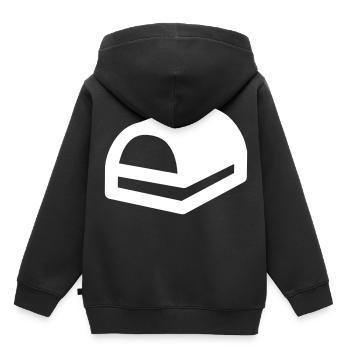 bin pain - Sweat Premium à capuche enfant bio - noir - Dos - AI Model Kid Male (0cm)
