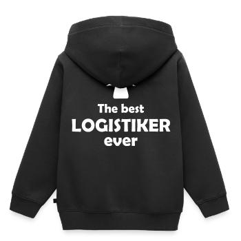 Transport und Logistik Team - Kinder Premium Organic Hoodie - Schwarz - Hinten - AI Model Kid Male (0cm)