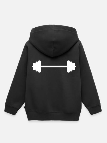 Langhantel - Kinder Premium Organic Hoodie - Schwarz