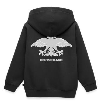 Les ailes des Allemands - Sweat Premium à capuche enfant bio - noir - Dos - AI Model Kid Male (0cm)