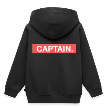 capitaine - Sweat Premium à capuche enfant bio - noir - Dos - AI Model Kid Male (0cm)