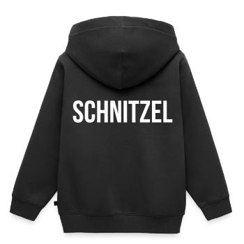 Schnitzel - Kinder Premium Organic Hoodie - Schwarz - Hinten - AI Model Kid Male (0cm)