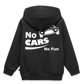 Les drôles de conducteurs - Sweat Premium à capuche enfant bio - noir - Dos - AI Model Kid Male (0cm)