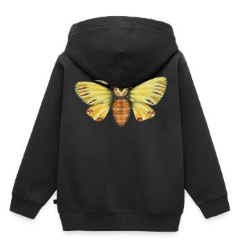 mite graisse - Sweat Premium à capuche enfant bio - noir - Dos - AI Model Kid Male (0cm)
