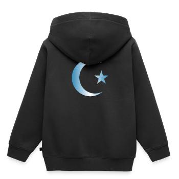 symbole turc - Sweat Premium à capuche enfant bio - noir - Dos - AI Model Kid Male (0cm)