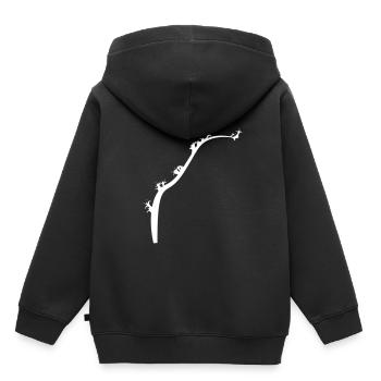 Lange Pflanze - Kinder Premium Organic Hoodie - Schwarz - Hinten - AI Model Kid Male (0cm)