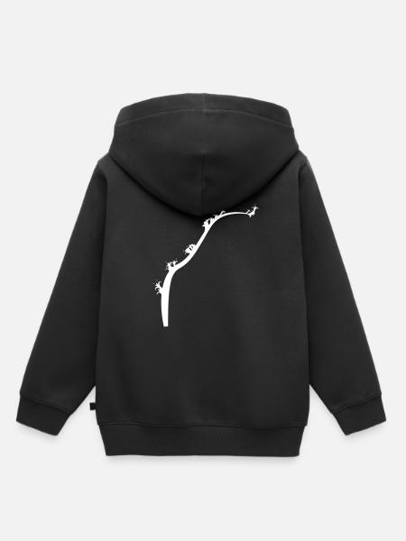 Lange Pflanze - Kinder Premium Organic Hoodie - Schwarz