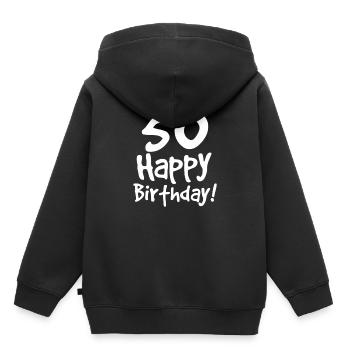 50th birthday - Kids Premium Organic Hoodie - black - Back - AI Model Kid Male (0cm)