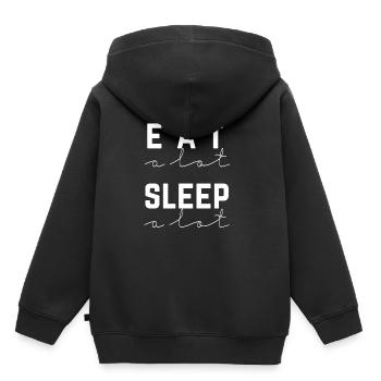 dormir beaucoup - Sweat Premium à capuche enfant bio - noir - Dos - AI Model Kid Male (0cm)