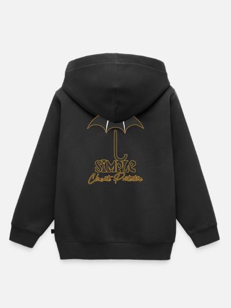 Simple - Climate Protection - Kinder Premium Organic Hoodie - Schwarz