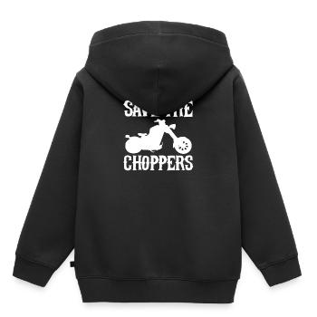 Save the Choppers Motorcyclist Biker Chopper - Kids Premium Organic Hoodie - black - Back - AI Model Kid Male (0cm)