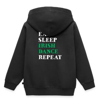 Eat Sleep Irish Dance Repeat Tanzen Tänzer Irland - Kinder Premium Organic Hoodie - Schwarz - Hinten - AI Model Kid Male (0cm)