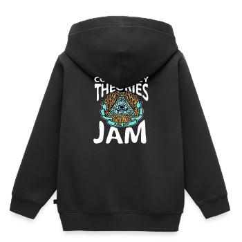 Conspiracy theory Verschwörung Theorie Flat Earth - Kinder Premium Organic Hoodie - Schwarz - Hinten - AI Model Kid Male (0cm)