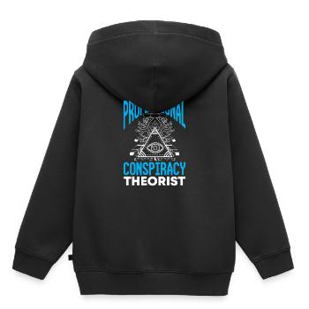 Conspiracy theory Verschwörung Theorie Flat Earth - Kinder Premium Organic Hoodie - Schwarz - Hinten - AI Model Kid Male (0cm)