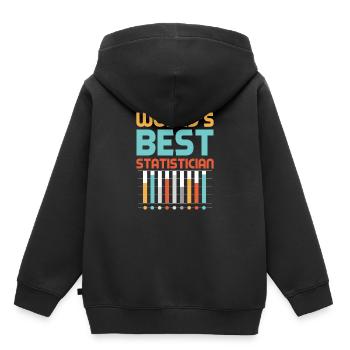 Statistik Statistiker Mathematiker Mathematik - Kinder Premium Organic Hoodie - Schwarz - Hinten - AI Model Kid Male (0cm)