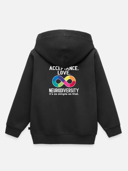 Neurodiversity Neurodiversity Autistic Autism - Kids Premium Organic Hoodie - black