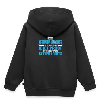 Netzwerktechniker Informatik Netzwerk Technk IT - Kinder Premium Organic Hoodie - Schwarz - Hinten - AI Model Kid Male (0cm)