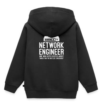 Netzwerktechniker Informatik Netzwerk Technk IT - Kinder Premium Organic Hoodie - Schwarz - Hinten - AI Model Kid Male (0cm)