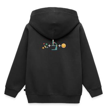 Microbiologie biologie Étudiant Biologiste laboratoire - Sweat Premium à capuche enfant bio - noir - Dos - AI Model Kid Male (0cm)