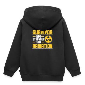 Chimiothérapie chimio cancer Radiologie Radiologie - Sweat Premium à capuche enfant bio - noir - Dos - AI Model Kid Male (0cm)