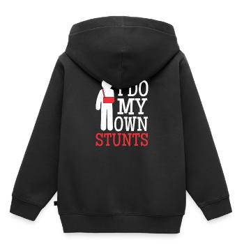 Gebrochener Arm Knochenbruch Arm Verletzung - Kinder Premium Organic Hoodie - Schwarz - Hinten - AI Model Kid Male (0cm)