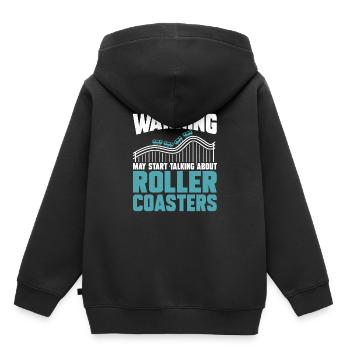 Montagnes Russes Parc d’attractions Parc d’attractions - Sweat Premium à capuche enfant bio - noir - Dos - AI Model Kid Male (0cm)