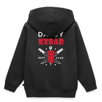 Papa Kebab Geschenk Papa Koch bester Kebab - Kinder Premium Organic Hoodie - Schwarz - Hinten - AI Model Kid Male (0cm)