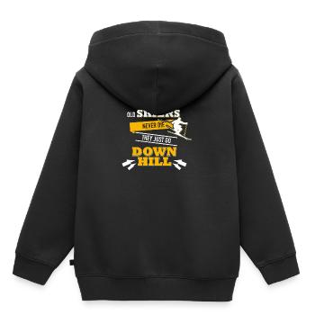 Ski Ski Ski Ski Ski Ski - Sweat Premium à capuche enfant bio - noir - Dos - AI Model Kid Male (0cm)