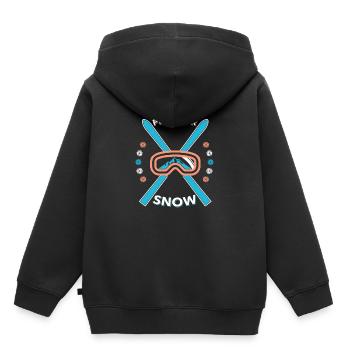 Ski Ski Ski Ski Ski Ski - Sweat Premium à capuche enfant bio - noir - Dos - AI Model Kid Male (0cm)