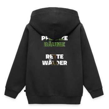 Arbres Sauvegarder Sauvegarder Conservation de la nature Protection de l'environnement Eco - Sweat Premium à capuche enfant bio - noir - Dos - AI Model Kid Male (0cm)
