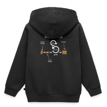 Développement de développeur de projet Scrum Process Agil - Sweat Premium à capuche enfant bio - noir - Dos - AI Model Kid Male (0cm)