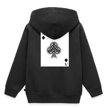 Ass der Vereine - Kinder Premium Organic Hoodie - Schwarz - Hinten - AI Model Kid Male (0cm)